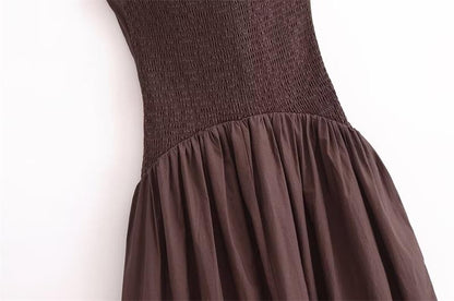 Dresses Summer Women's 2025 New Chic Tube Top Hanging Neck Holiday Dress Women's