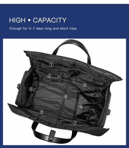 OZUKO Multifunction Men Suit Storage Travel Bag Large Capacity Luggage Handbag Male Waterproof Travel Duffel Bag Shoes Pocket