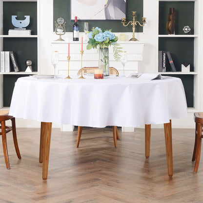 Round Tablecloths White Wedding Table Cloth Satin Solid Color Table Covers Hotel Wedding Birthday Dining Table Decoration