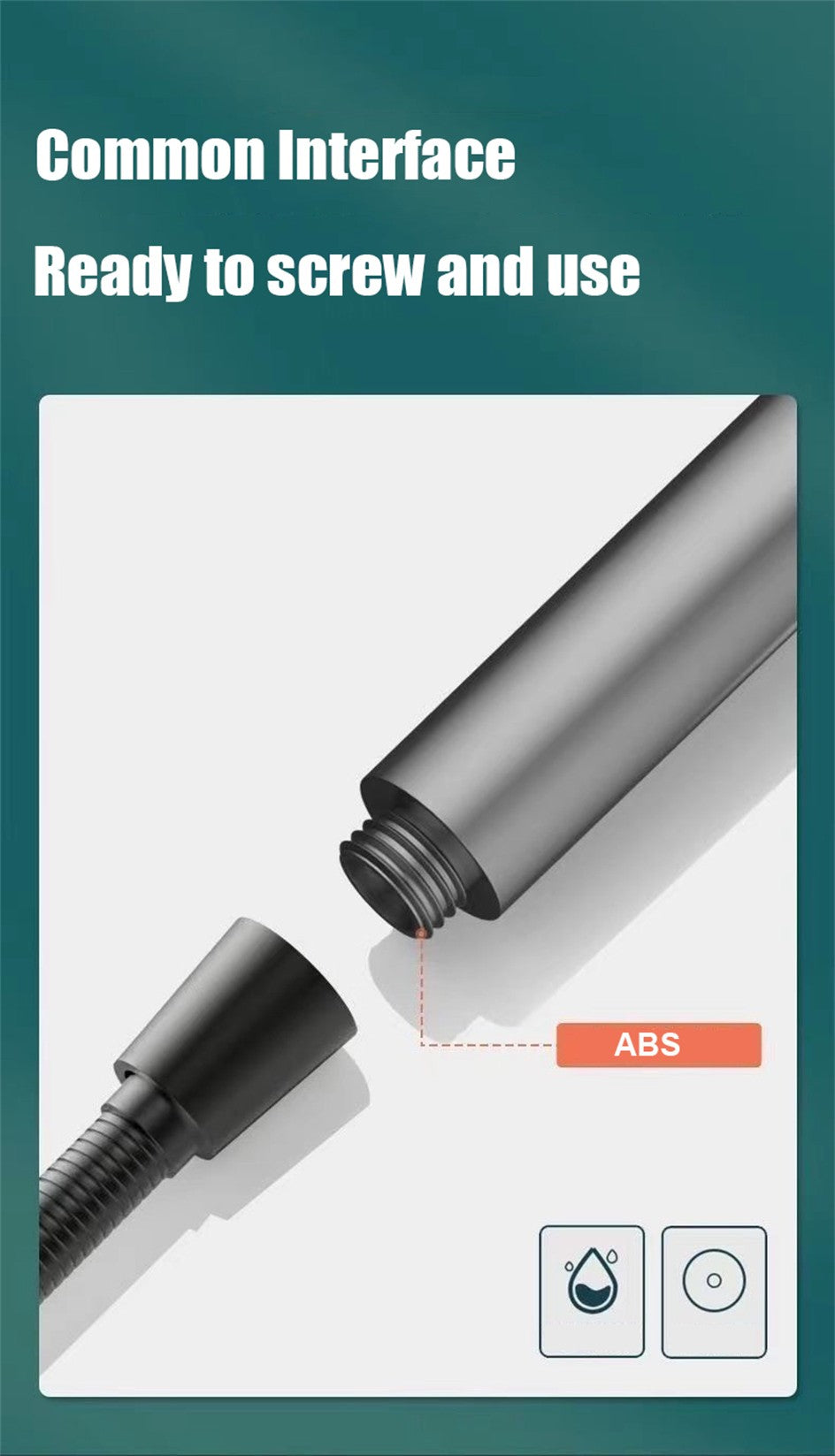 Chuveiro de Mão com 4 Modos de Massagem, Escova, Filtros de Algodão, Parada de Água com Um Clique, Economia de Água e Alta Pressão para Banheiro