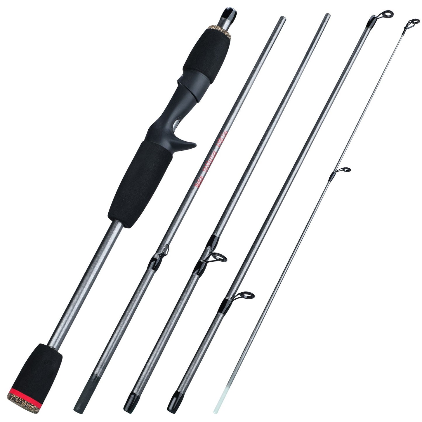 Sougayilang 5 Section Spinning Casting Rods 1.7m Ultralight Weight Carbon Fiber Fishing Rod for Travel Freshwater Fishing Pesca