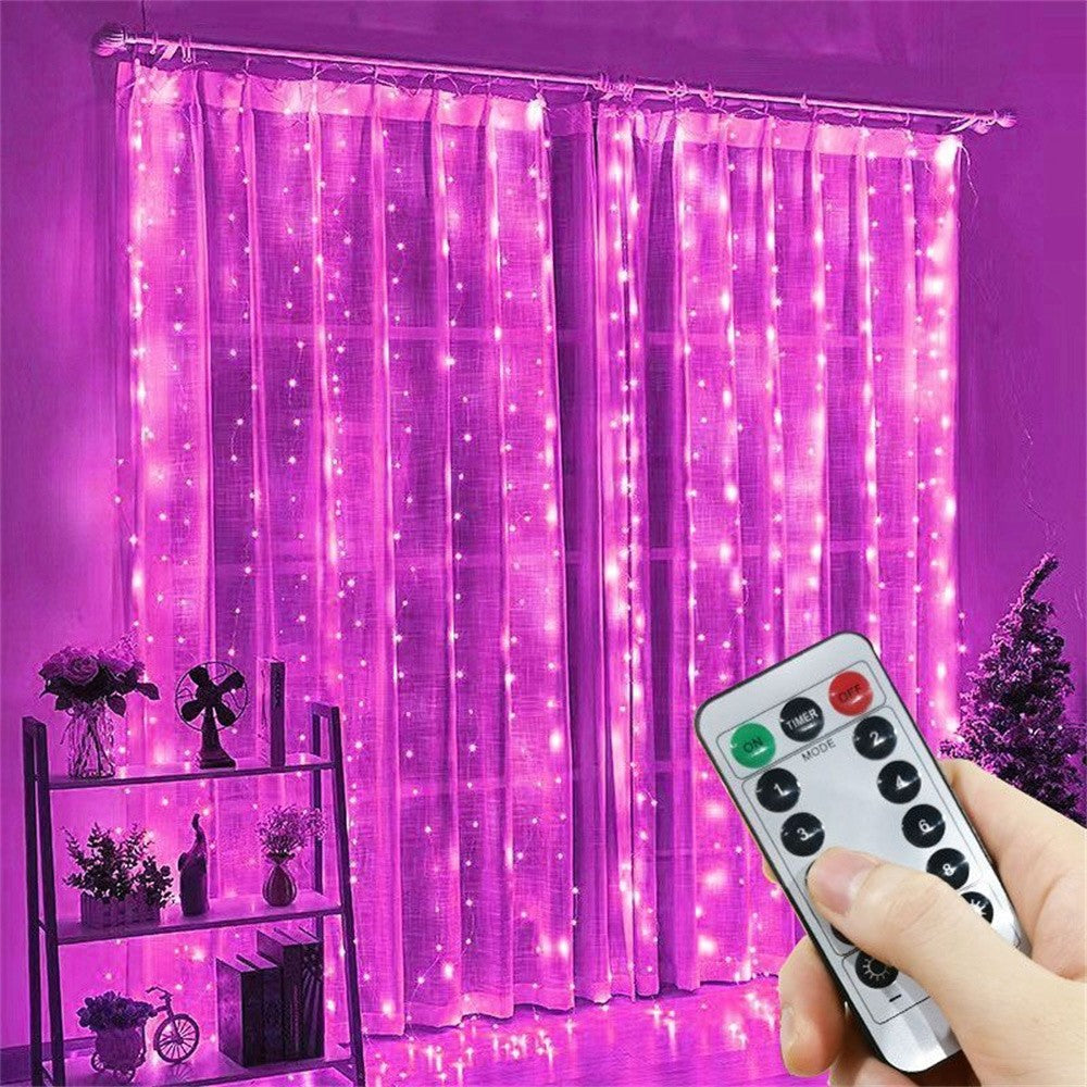 USB Curtain Lights - 8 Lighting Modes LED Fairy String Light for Christmas Halloween New Year Wedding Party Home Garden Decor
