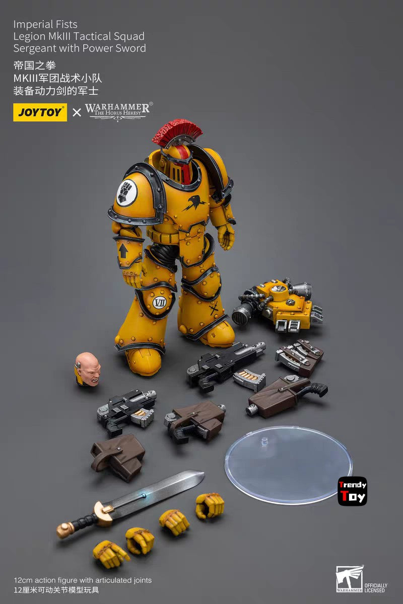 ?JOYTOY?Warhammer 40K Imperial Fists Mkll Legionários Táticos 4 Peças 1/18 Action Figure Brinquedo Colecionável