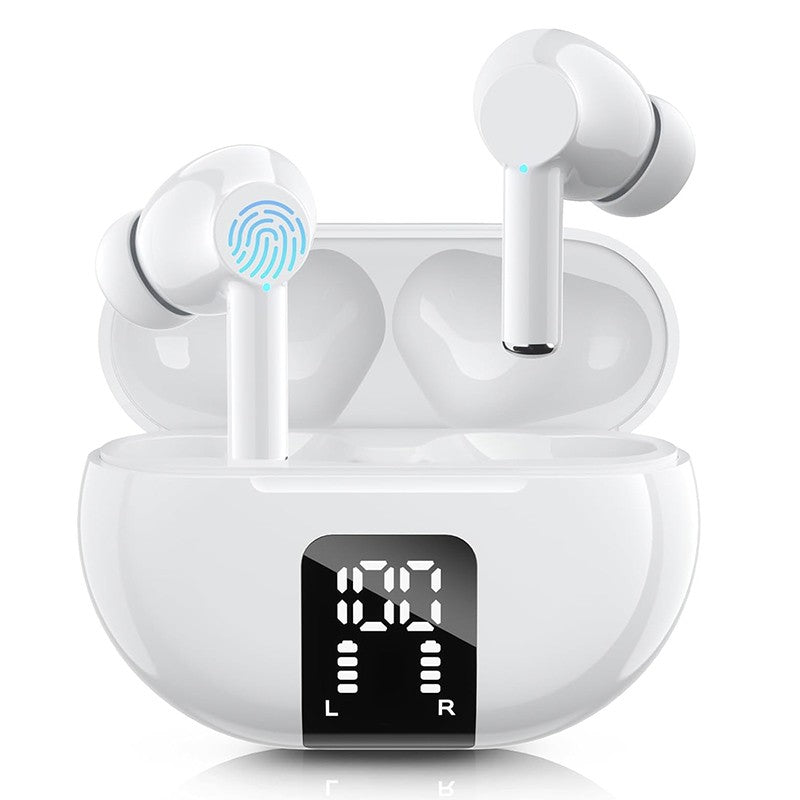 Fone de Ouvido Sem Fio Bluetooth 5.3 Headphone 60 Horas de Reprodução Display LED de Bateria Fones de Ouvido Microfone Cancelamento de Ruído Som Estéreo