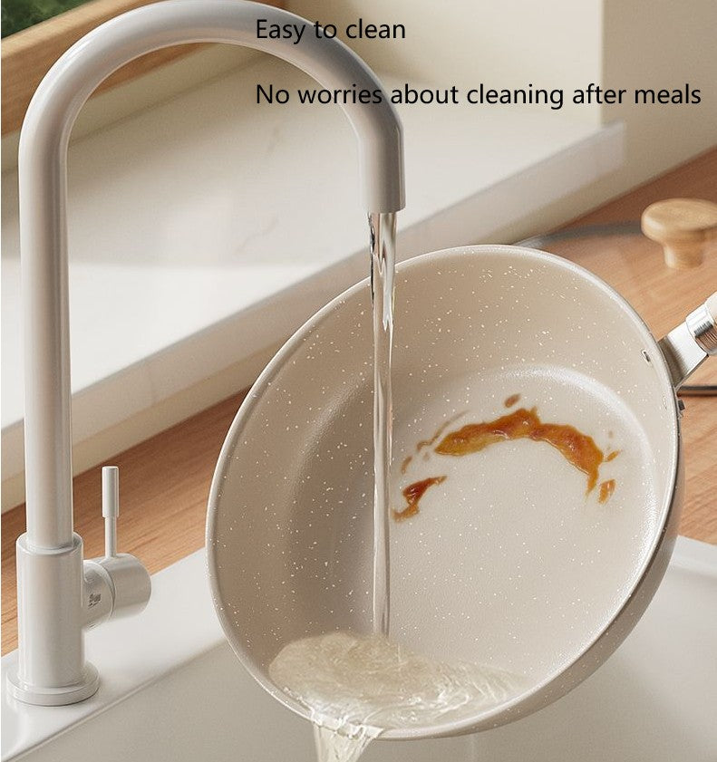 Deepen Non-Stick Frying Pan Wok Medical Stone Household Steak Pancake Pot Induction Cooker Gas Stove Universal Kitchen Cookware