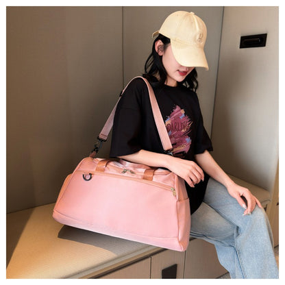 Multifunctional Large Capacity Handbag Waterproof Outdoor Travel Daypack with Wet Dry Shoe Compartment Trendy Fitness Sports Bag