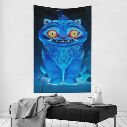 Cute Kpop Demon Hunter Tiger Tapestry, Home Decor, Vivid Cartoon Tiger Wall Art Tapestries Backgrounds  For Living Room, Dorm