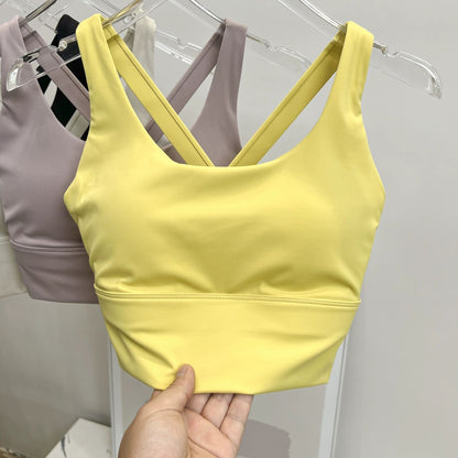 Shockproof High-Intensity Exercise Fitness Bra All-In-One Cup Running Gathered Yoga Beauty Back Breathable Sports Bra for Women