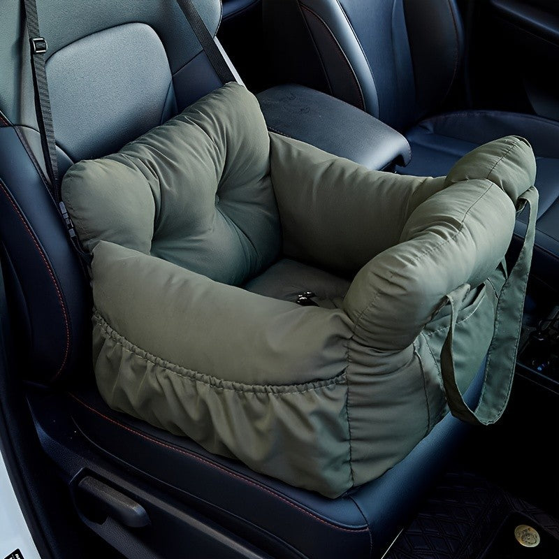 Cadeira de Carro para Cães com Cinto de Segurança - Cama para Pets Antiderrapante para Cães Pequenos, Transportador de Viagem Lavável com Cintas de Segurança para Carro