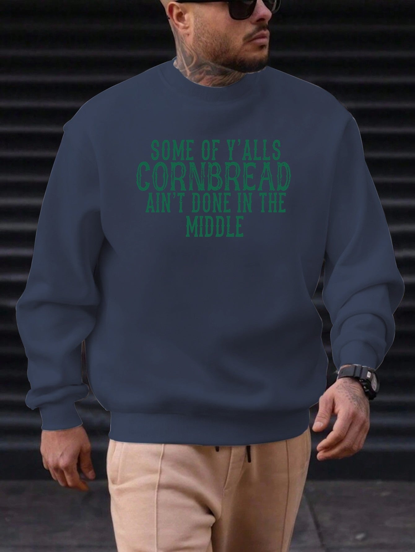 2025 New Sweatshirt For Men'sEnglish Font Pattern Printing Cotton Round Neck Fashion Casual High Quality Daily Top Clothing