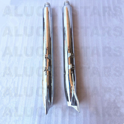 Retro Fishtail Exhaust Slip On Muffler Exhaust Pipe For Harley Touring Electra Glide Road King CVO Street Glide Road Glide 97-24