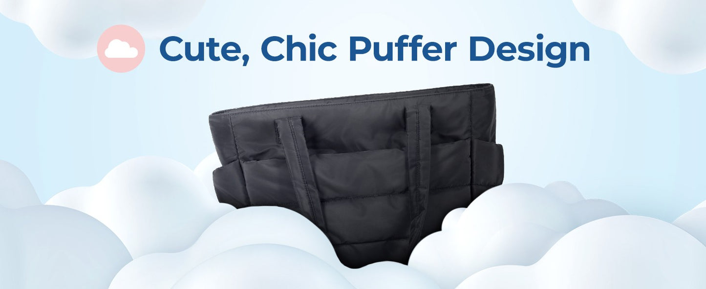 BAGSMART Women's Handbag Large Capacity Puffer Padded Tote Bag Lightweight College School Bags Fit 15.6in Laptop Hot Sale