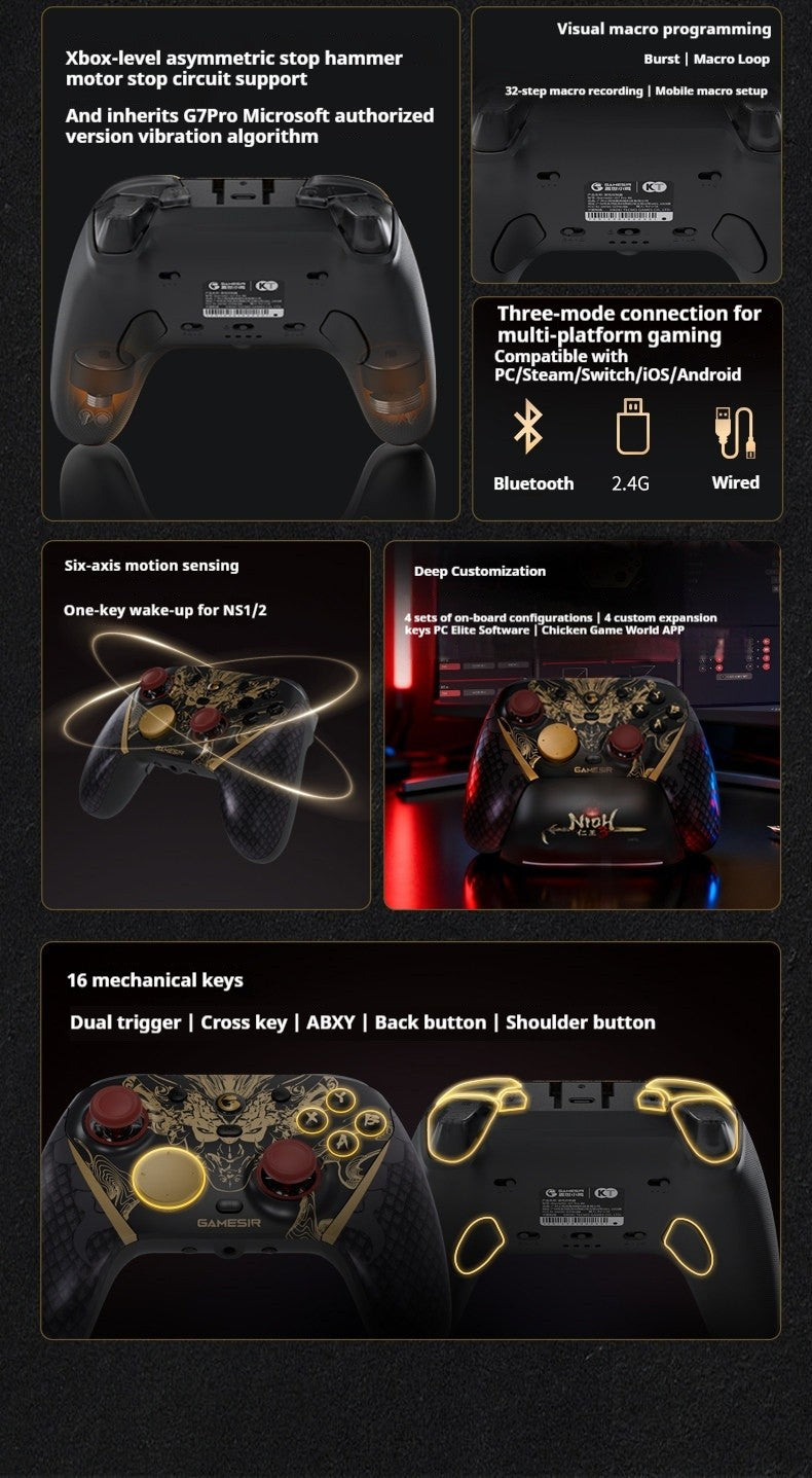 G7 Pro 8K Gamepad Nioh3 Edition Wireless for Gaming Controller JS13Pro TMR Rocker PC/SteamDeck/Switch2