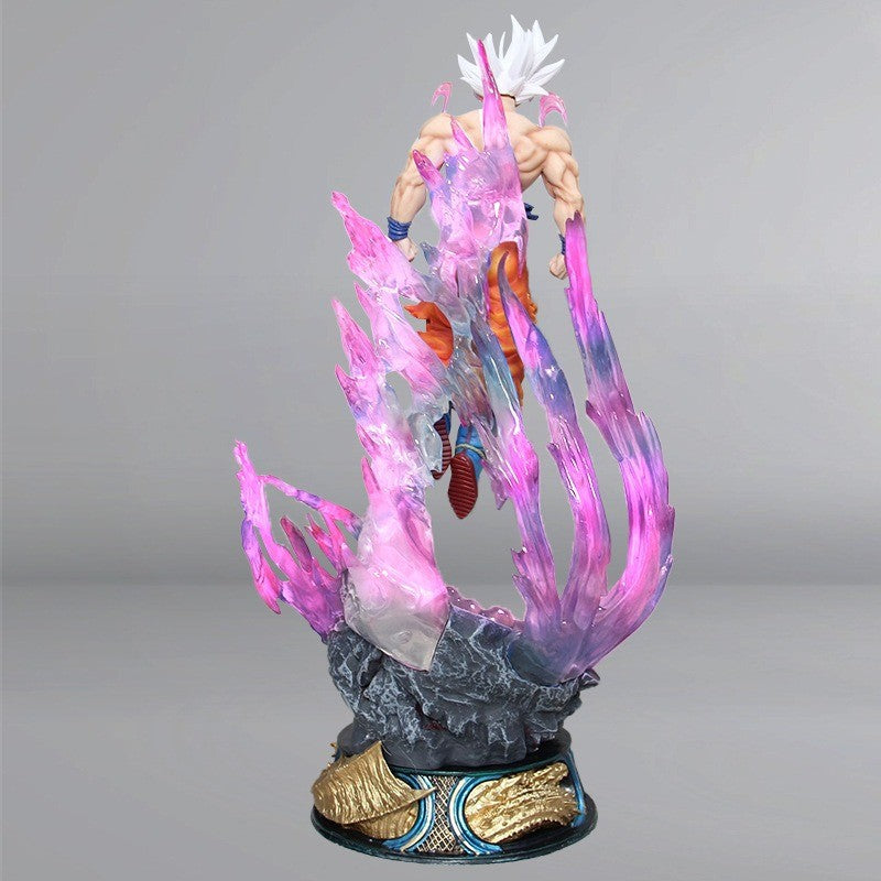 Anime Dragon Ball 25cm Super Saiyan Ultra Instinct Goku Boneco de Ação Estátua de PVC Colecionável Brinquedo Presente Enfeite de Mesa