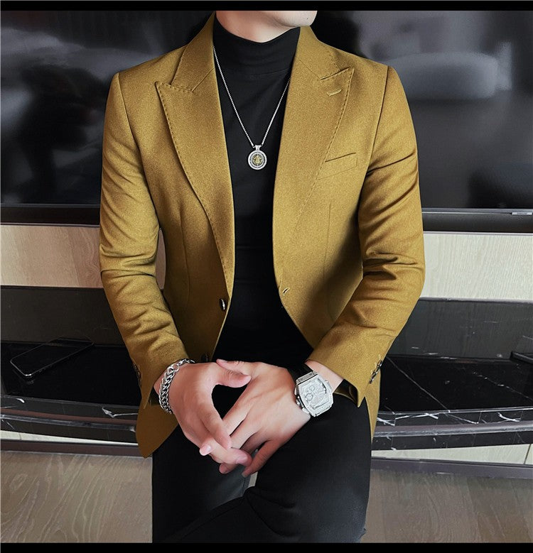 Blazer Jackets Men's Clothing High Quality Autumn Winter Thick Warm Mens Jackets And Coats Business Formal Wear Slim Fit Blazers