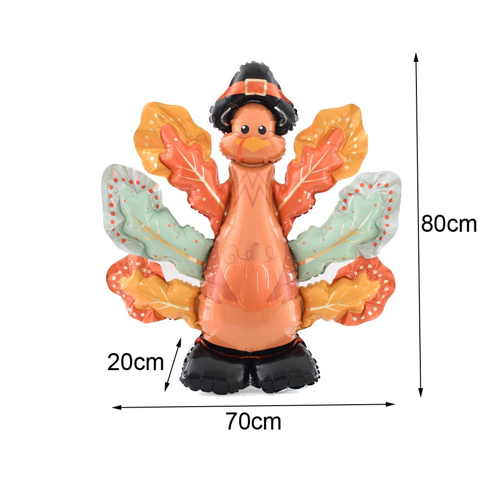 Cartoon Animal Standing Squirrel Balloon Pinecone Shaped Aluminum Film Balloon Forest Theme Baby Shower Birthday Party Decor