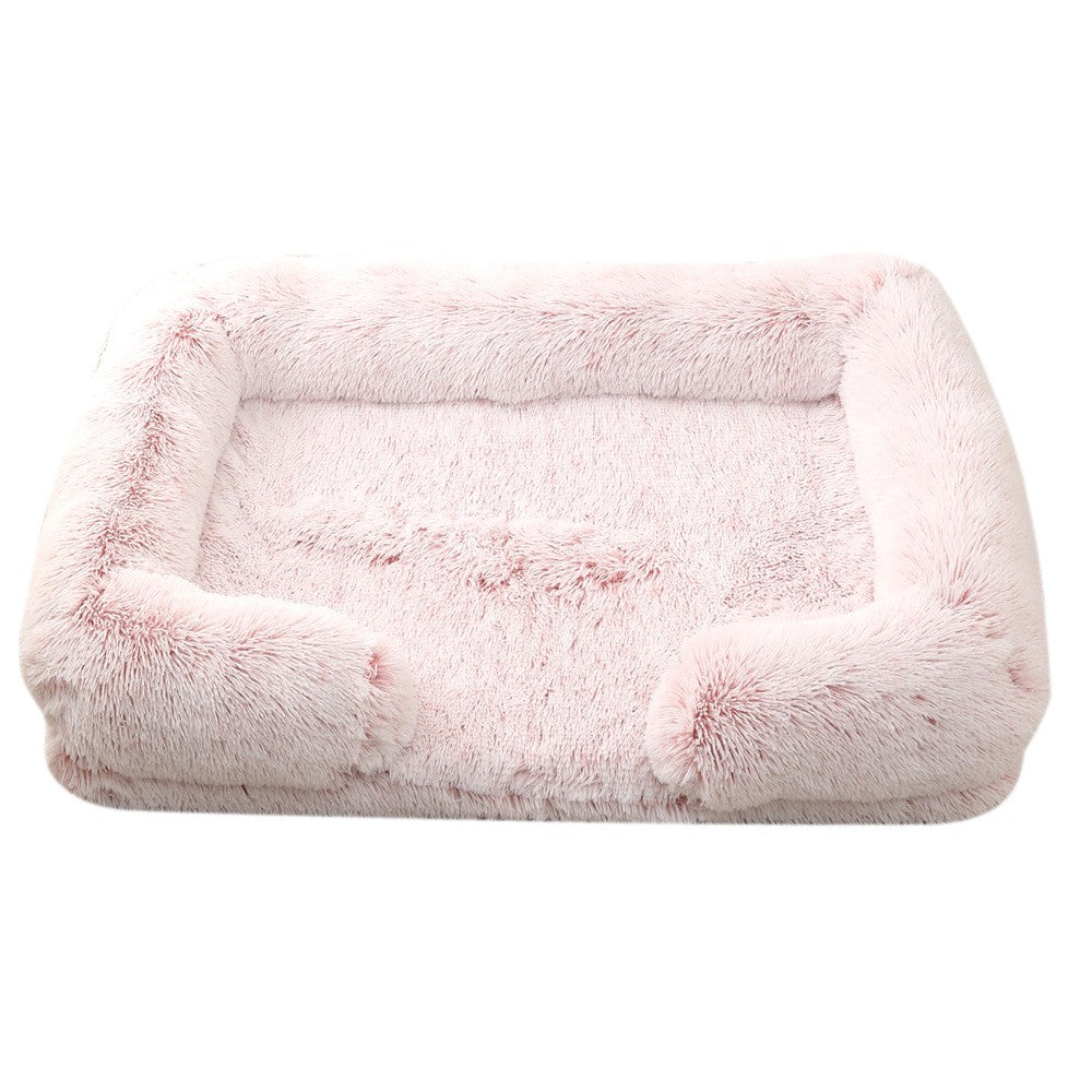 Ninho de Animais de Estimação Circular Longo de Pelúcia de Inverno, Cama para Cachorro, Cama para Gato, Almofada Macia para Animais de Estimação, Suprimentos para Animais de Estimação