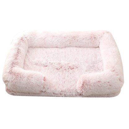 Ninho de Animais de Estimação Circular Longo de Pelúcia de Inverno, Cama para Cachorro, Cama para Gato, Almofada Macia para Animais de Estimação, Suprimentos para Animais de Estimação