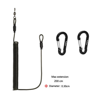 Ferramentas de pesca, cordas de segurança enroladas, alça de vara, cinto de amarração, acessórios de pesca, equipamento de pesca, equipamentos de pesca, fio antiperda, mosquetão.