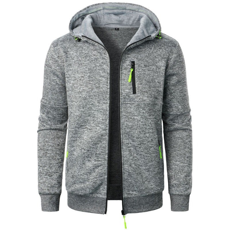 New Streetwear Men's Long Sleeve Sweatshirts for Men Zipper Hooded Oversize Winter Warm Jacket Coat Outdoor Tracksuit Men
