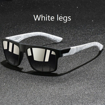 4 PCS Fashion Vintage Square Sunglasses Men Fishing Driving Man Luxury Brand Designer Sun Glasses Anti-Glare Retro Eyewear UV400