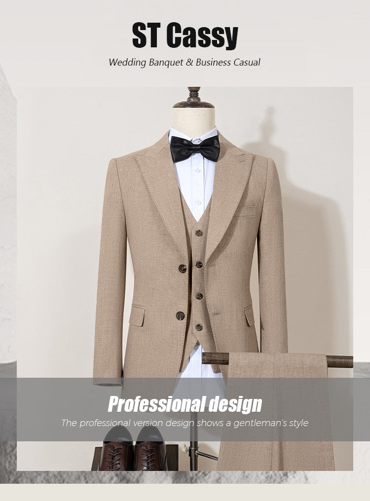 ST Cassy new 2 buttons on suit modern design mens office wear blazer coustime homme luxe Bead edge craftsmanship