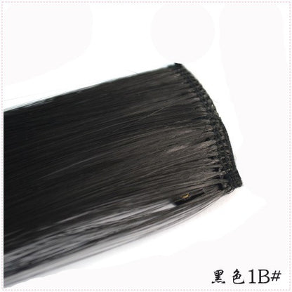 LIHUI Longo Liso Colorido Aplique de Cabelo Extensões de Cabelo com Clipe Mechas Arco-Íris Destaque Cabelo Sintético Rosa em Clipe