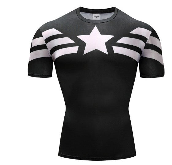 Marvel T Shirt Avengers Spiderman Iron Man Black Panther Costume Short Sleeve Cosplay Sports Fitness Top Birthday Gifts