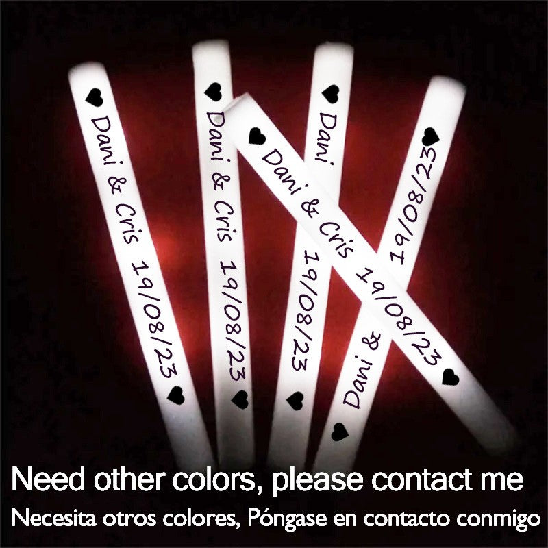 12/15/30/60Pcs Glow Sticks Bulk Colorful RGB LED Glow Foam Stick Cheer Tube Dark Light for Xmas Birthday Wedding Party Supplies