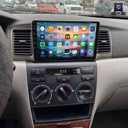 Rádio Automotivo 9" Android 14 Para Toyota Corolla E120 EX 2000 2001 2002 2003 2004 2Din Player Multimídia GPS Navi Central Multimídia WIFI