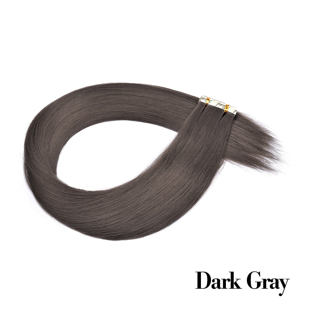 Apliques de Cabelo Sintético Liso com Fita Adesiva 10 Peças Extensão de Cabelo Natural 24 polegadas para Mulheres Invisível Dupla Face Estilo Livre