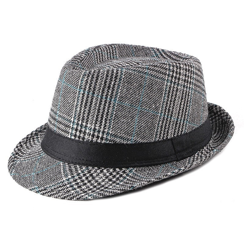 Chapéu de Lã para Casamento Primavera Verão para Homens de Meia-Idade, Casal, Moda Outono Inverno, Festa Xadrez, Design de Luxo, Chapéu Jazz Fedora para Mulheres