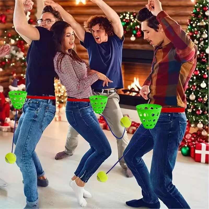 1/2/3Sets Swinging Game Hanging Ball Toss Game For Birthday Party Christmas Holiday Family Outdoor Activities Wedding Gifts