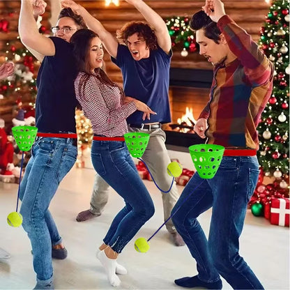 1/2/3Sets Swinging Game Hanging Ball Toss Game For Birthday Party Christmas Holiday Family Outdoor Activities Wedding Gifts