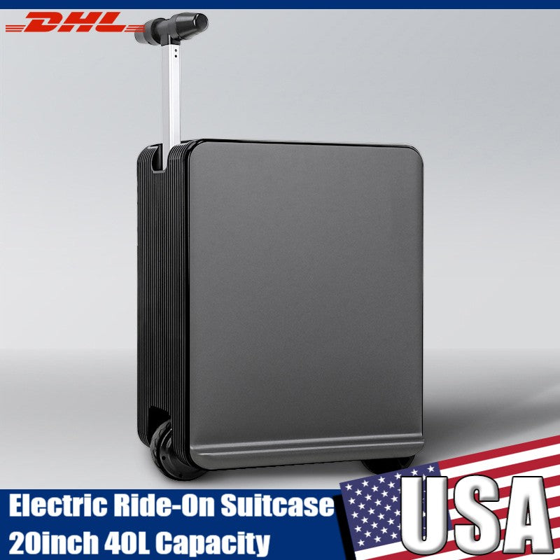 20inch Electric Smart Rideable Luggage Suitcase with Lock, 40L Large Capacity Effortless Traveling Carry-on Luggage