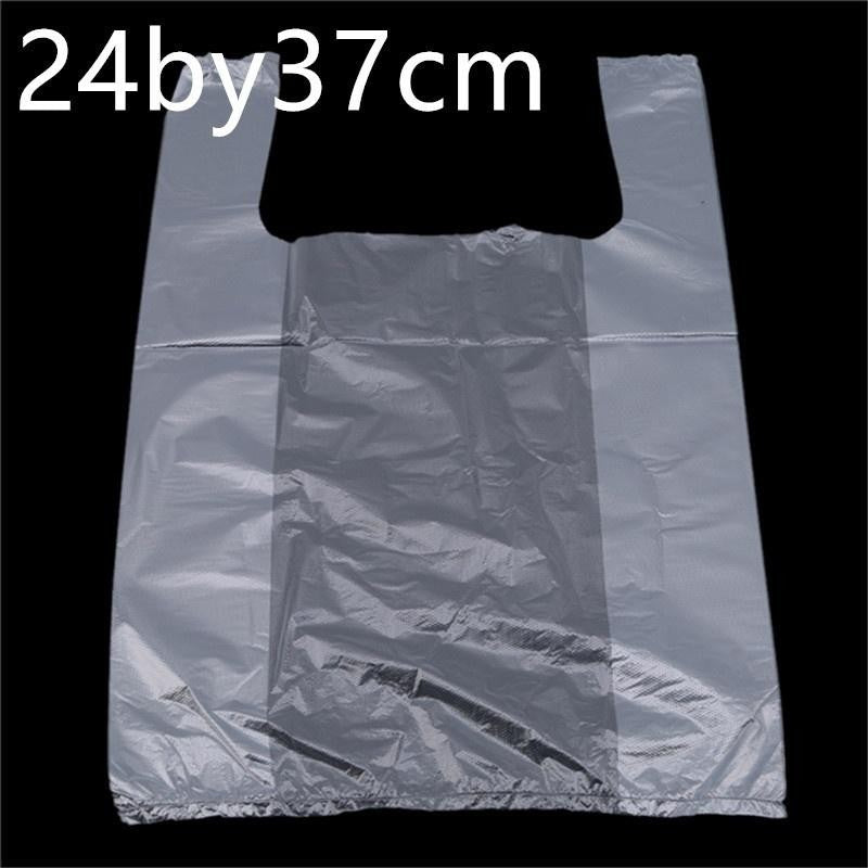 100pcs Transparent Bags Shopping Bag Plastic Supermarket Bags