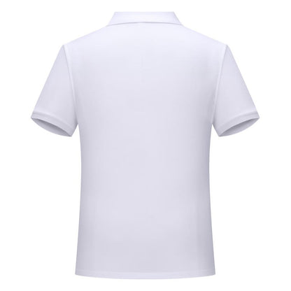 Solid color cotton breathable men's and women's polo shirts, T-shirts, printed logos, embroidered summer workwear, short sleeves