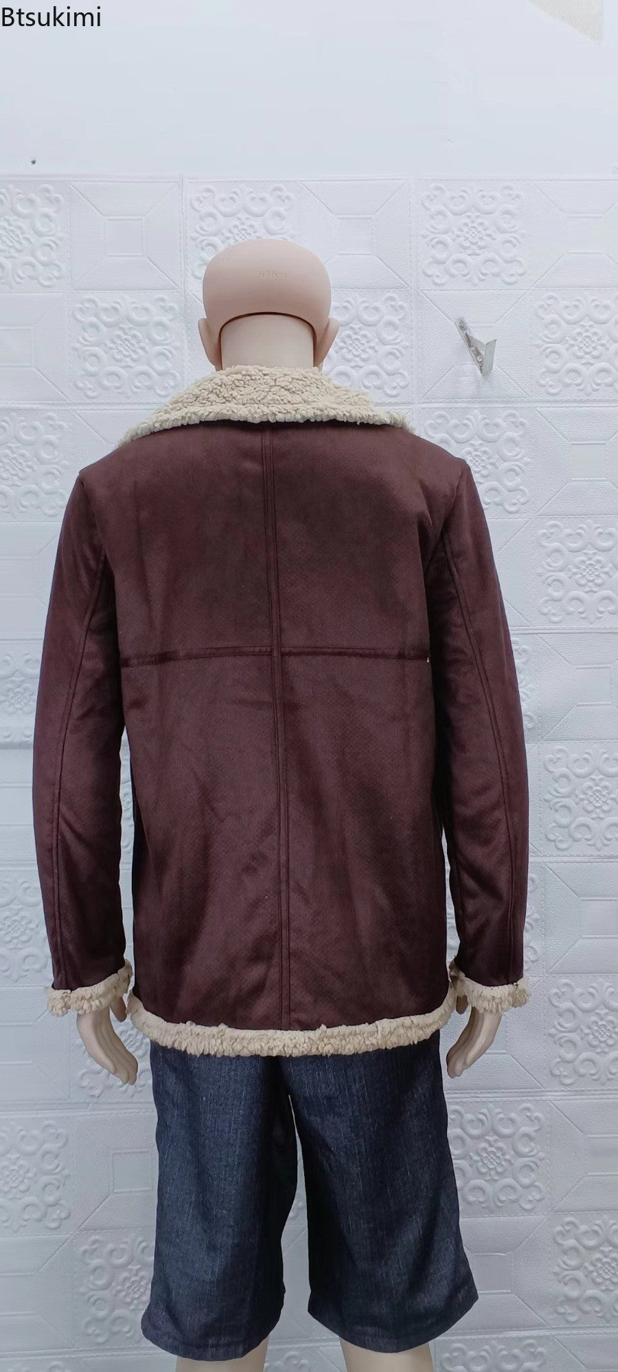 2025 Men's Winter Plush Leather Jacket Fashion Integrated Fur Thickened Warm Long Sleeve Cardigan Coats Leisure Versatile Jacket