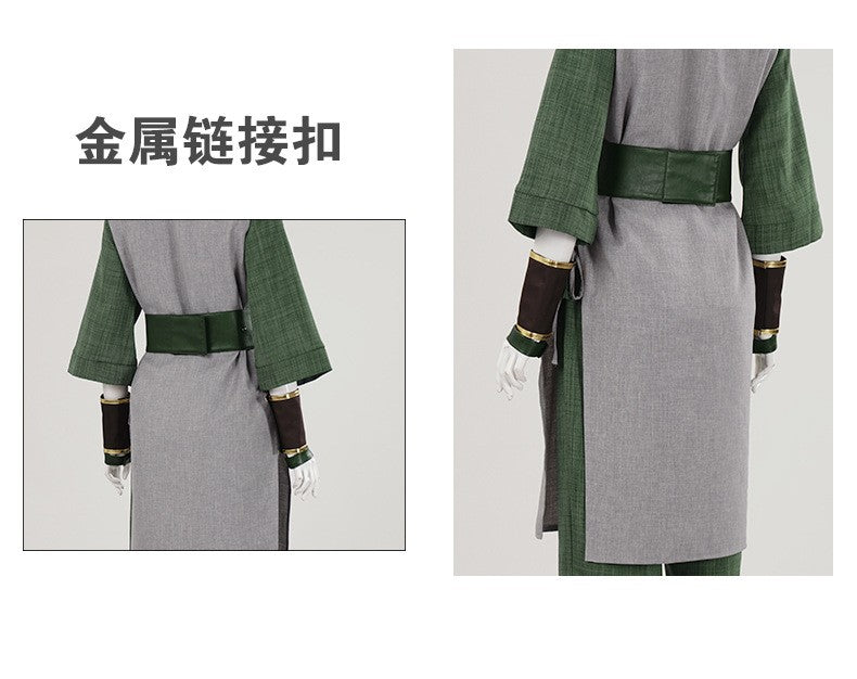 Toph Beifong Cosplay Costume Avatar of Last Airbender Live-action Gray Uniform Vest Tops Pants Outfits Halloween Carnival Suits