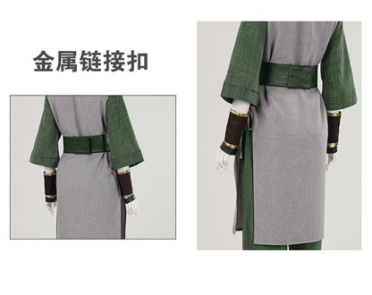 Toph Beifong Cosplay Costume Avatar of Last Airbender Live-action Gray Uniform Vest Tops Pants Outfits Halloween Carnival Suits