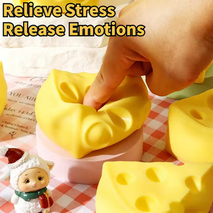 1/3/5Pcs 5cm Cheese Squeeze Toy Fidget Stress Relief Squishy Cube Toy, Slow Rebound, Decompression Toy for Kids Adults Gift