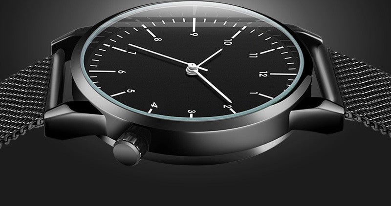 Free Personalized Engrave with Your Name Logo Text Men's Women's Mesh 3 ATM Water Resistant Wristwatch Customized Wrist Watch