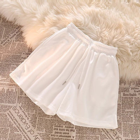 Korean Style Womens Casual Shorts Summer Loose High Waist Lounge Shorts Wide Leg Comfortable Athletic Shorts