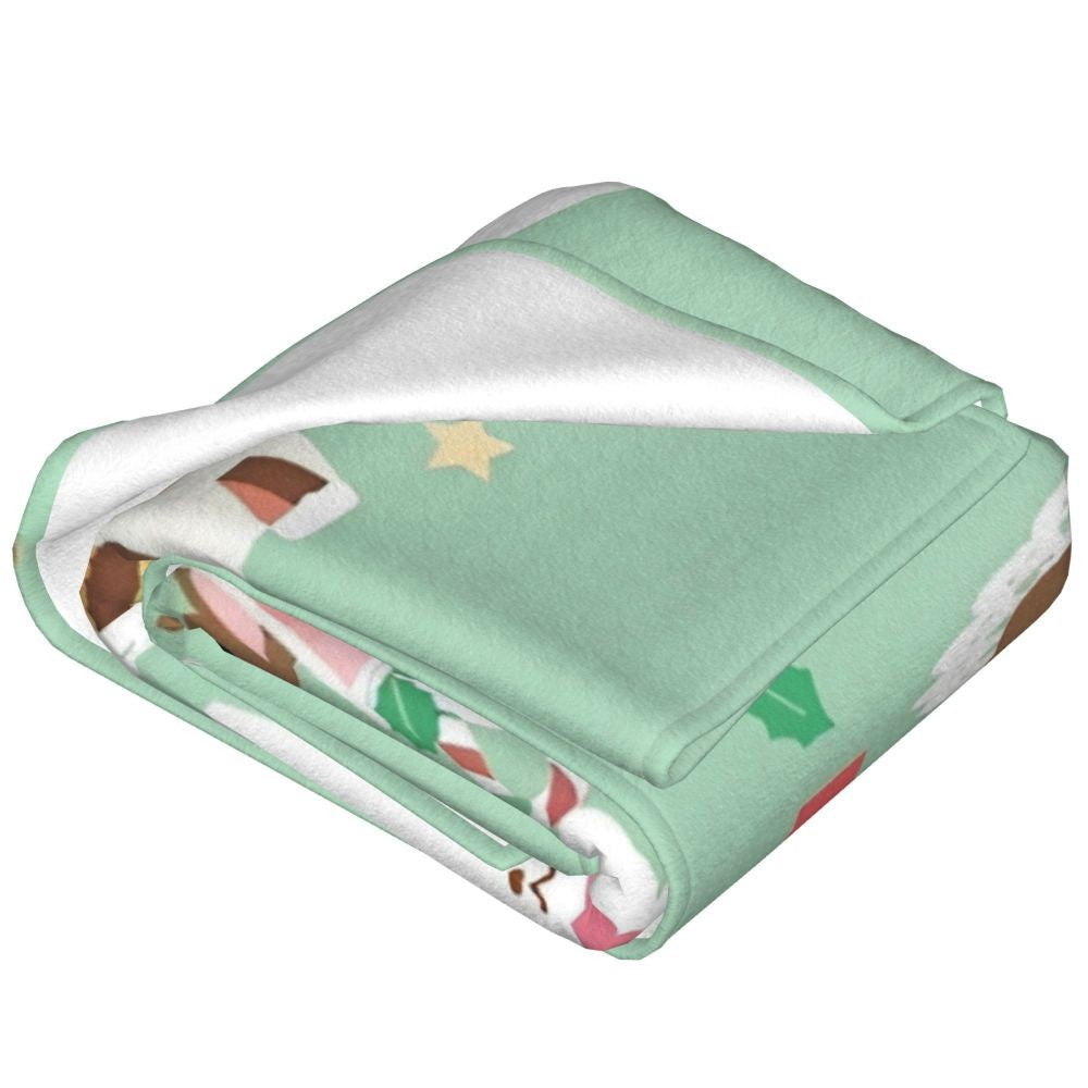 Sugarbunnies Sugar Rabbit Knitted Blanket Fleece Super Soft Throw Blankets for Outdoor Travel Bedroom Quilt