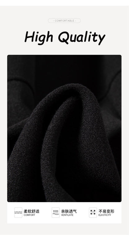 Men's Winter luxury Cardigans Trench Male Black Wool Overcoat Coat Black Long Padding Coat Men's Clothes Jac Windbreaker For Men