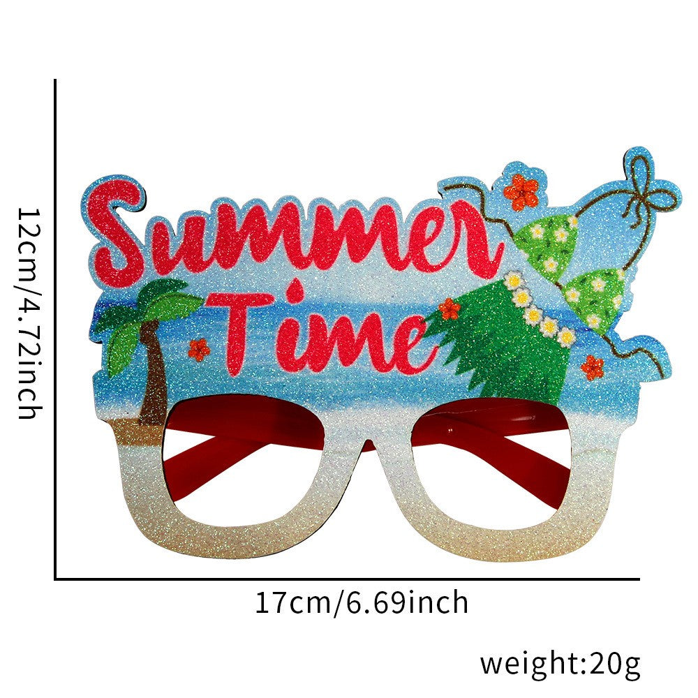 Hawaiian Party Glasses,Summer Flamingo Pineapple Coconut Glasses,Summer Beach Themed Birthday Party Decorations