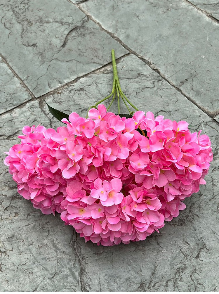 5 Heads Hydrangea Bouquet Silk Artificial Flowers for Party Wedding Living Room Decoration Accessories Home Decor Fake Flowers