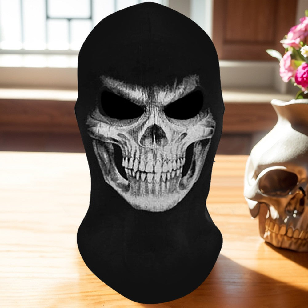 Halloween Ghost Full Face Mask Skull Scary Ghost Skeleton Motorcycle Cycling Headmask for Halloween Cosplay Balaclava Halloween