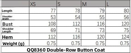 Thickened Double-Breasted Warm Collar Two-Tone Women's Winter Coat Fashionable Commute Style Polyester Fiber Long Sleeve Coat