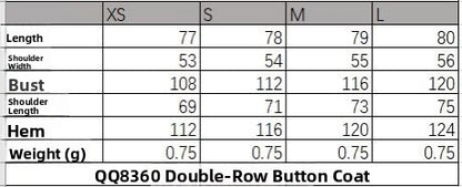 Thickened Double-Breasted Warm Collar Two-Tone Women's Winter Coat Fashionable Commute Style Polyester Fiber Long Sleeve Coat